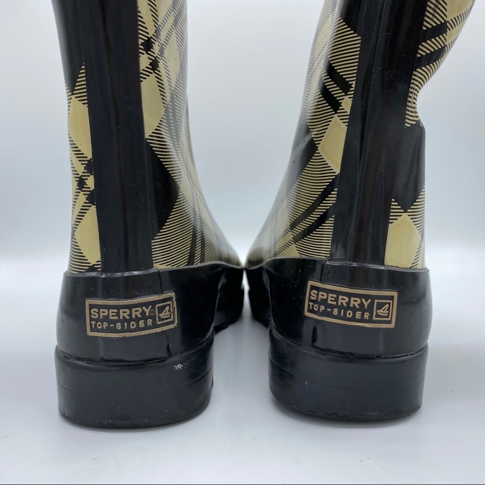 Vintage Sperry Top Sider Rain Boots- plaid
